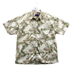 Pendleton Shirt Large Tropical Banana Leaf Hawaiian Jimmys Palm Print Casual Men